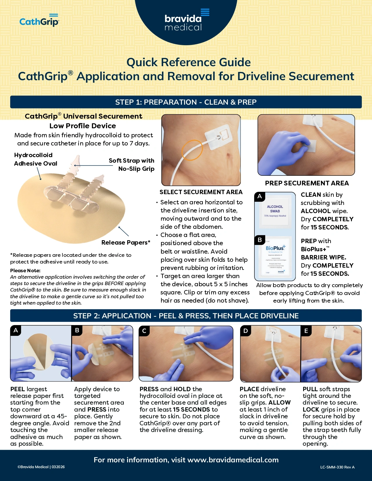 QRG CathGrip® Application and Removal for Driveline Securement Rev A page