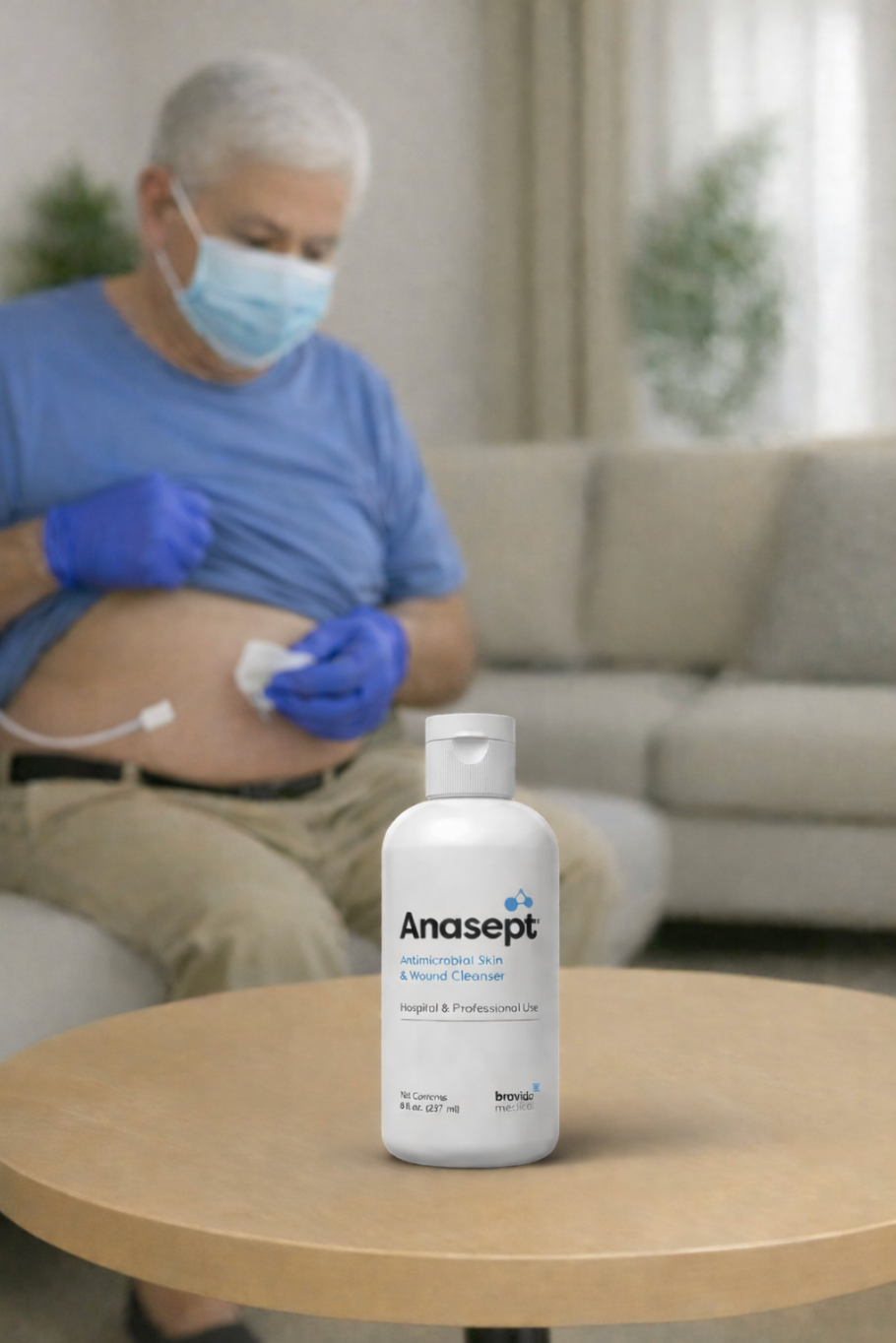 Anasept Antimicrobial Skin and Wound Cleanser 8oz bottle