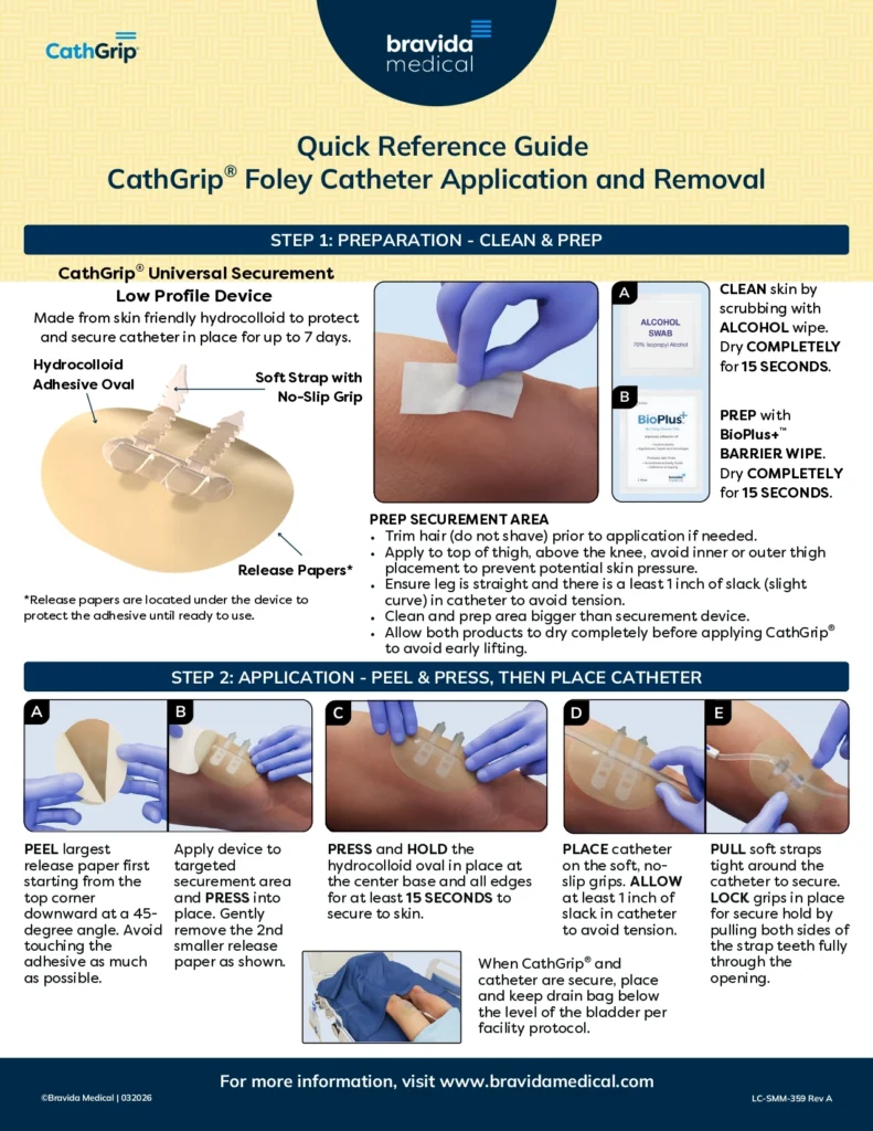 QRG CathGrip® Foley Catheter Application and Removal Rev A page