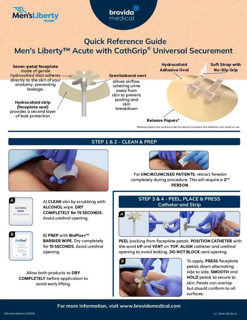 QRG Men's Liberty Acute with CathGrip Universal Securement